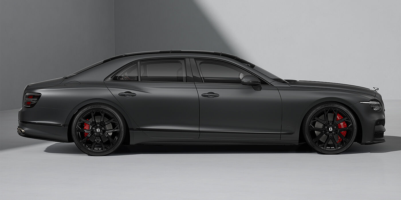 Bentley Düsseldorf New Bentley Flying Spur S sedan in Anthracite Satin  paint profile with 22" Sports  wheels