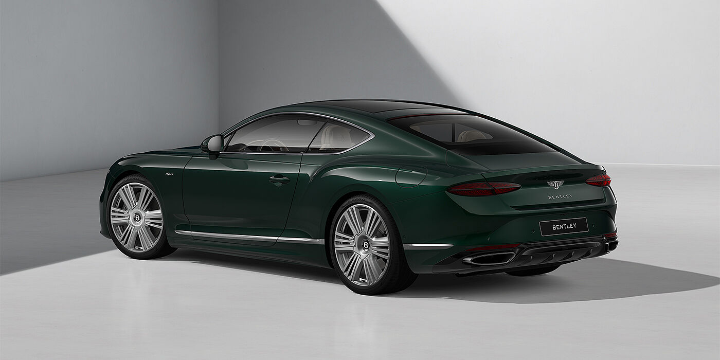 Bentley Düsseldorf Bentley Continental GT Azure coupe in Veridian paint and 22" Azure wheels - rear 3/4