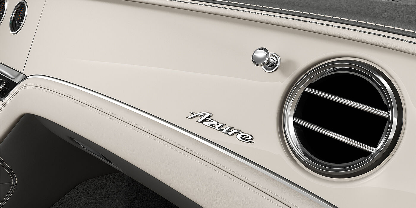 Bentley Düsseldorf Bentley Continental GTC Azure convertible veneer detail in Piano Linen veneer