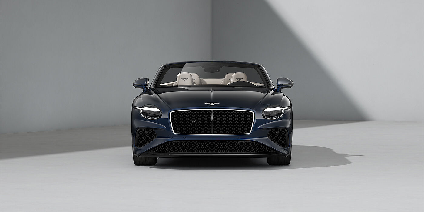 Bentley Düsseldorf Bentley Continental GTC convertible in Dark Sapphire paint and 22" Ten Spoke wheels - full front