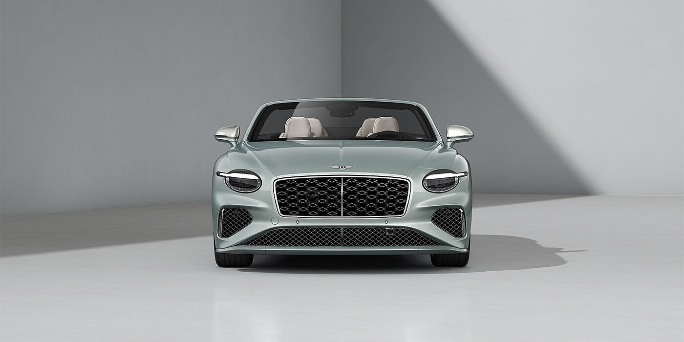 Bentley Düsseldorf Bentley Continental GTC Mulliner convertible in Breeze paint and 22" Mulliner wheels - full front