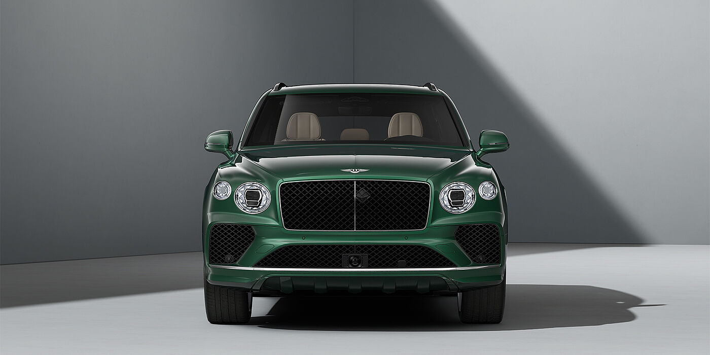 Bentley Düsseldorf Bentley Bentayga SUV in Verdant paint and 22" Five Spoke Directional Polished wheels - full front