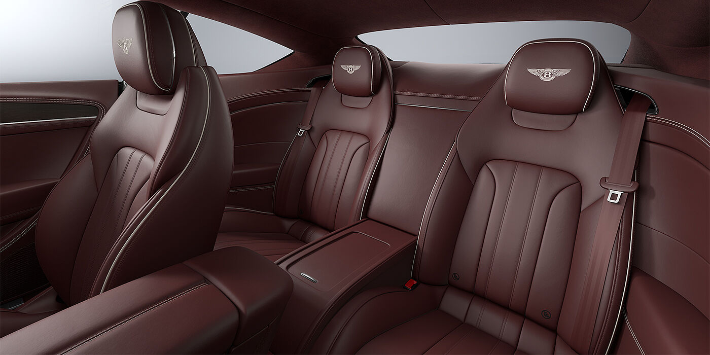 Bentley Düsseldorf Bentley Continental GT coupe rear interior in Cricket ball hide