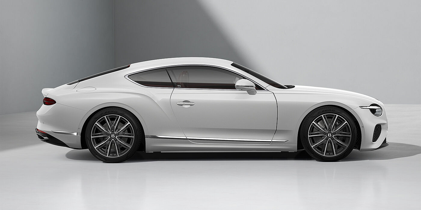 Bentley Düsseldorf Bentley Continental GT coupe in Snow Quartz paint and 21" Ten Spoke wheels - profile