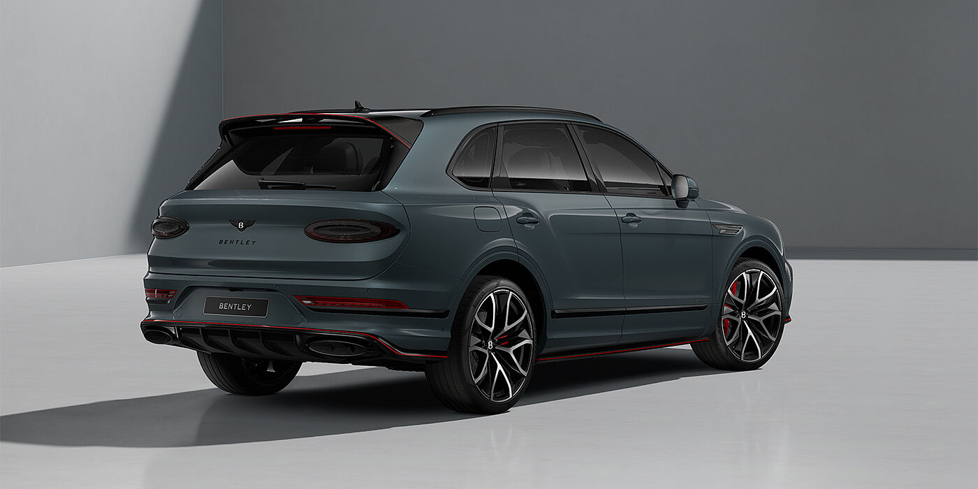 Bentley Düsseldorf Bentley Bentayga Speed SUV in Storm Grey Satin paint and 23" Black Painted and Bright Machined Wheels - rear ¾