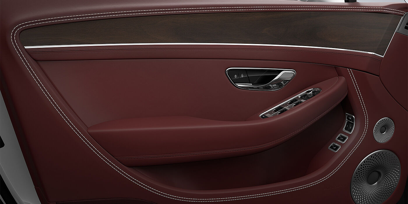 Bentley Düsseldorf Bentley Continental GT coupe door detail in Cricket ball hide
