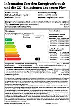 Bentley Continental GTC Speed 2025 information über den energieverbrauch und die co2-emissionen des neuen pkw