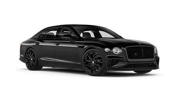 Bentley Düsseldorf Bentley New Flying Spur Black Edition front three quarter in Onyx paint