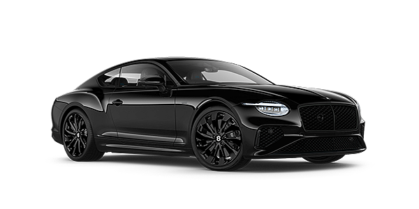Bentley Düsseldorf Bentley Continental GT Black Edition coupe front three quarter in Onyx black paint