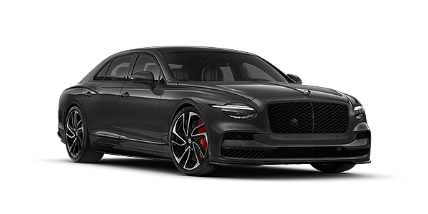 Bentley Düsseldorf New Bentley Flying Spur Speed sedan in Magnetic  paint front 3/4 with 22" Swept spoke Black & Machined wheels