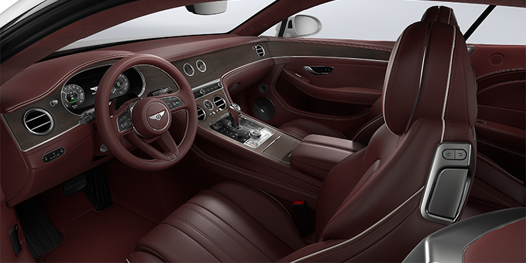 Bentley Düsseldorf Bentley Continental GT coupe front interior in Cricket ball hide