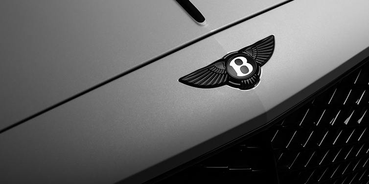 Bentley Düsseldorf Bentley Flying Spur Black Edition sedan bonnet with black Bentley Wings emblem
