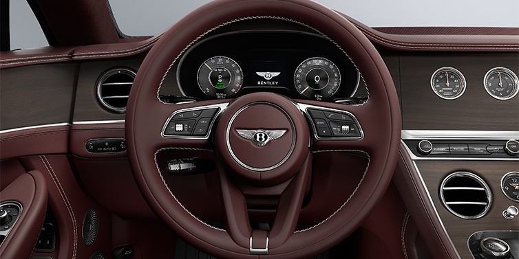 Bentley Düsseldorf Bentley Continental GT coupe steering wheel in Cricket ball hide